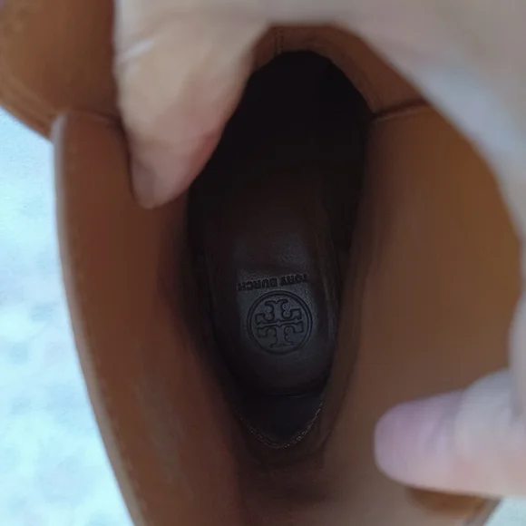 Tory Burch Women Brooke Ankle Booties tan calf leather size 6 preowned - Picture 10 of 13